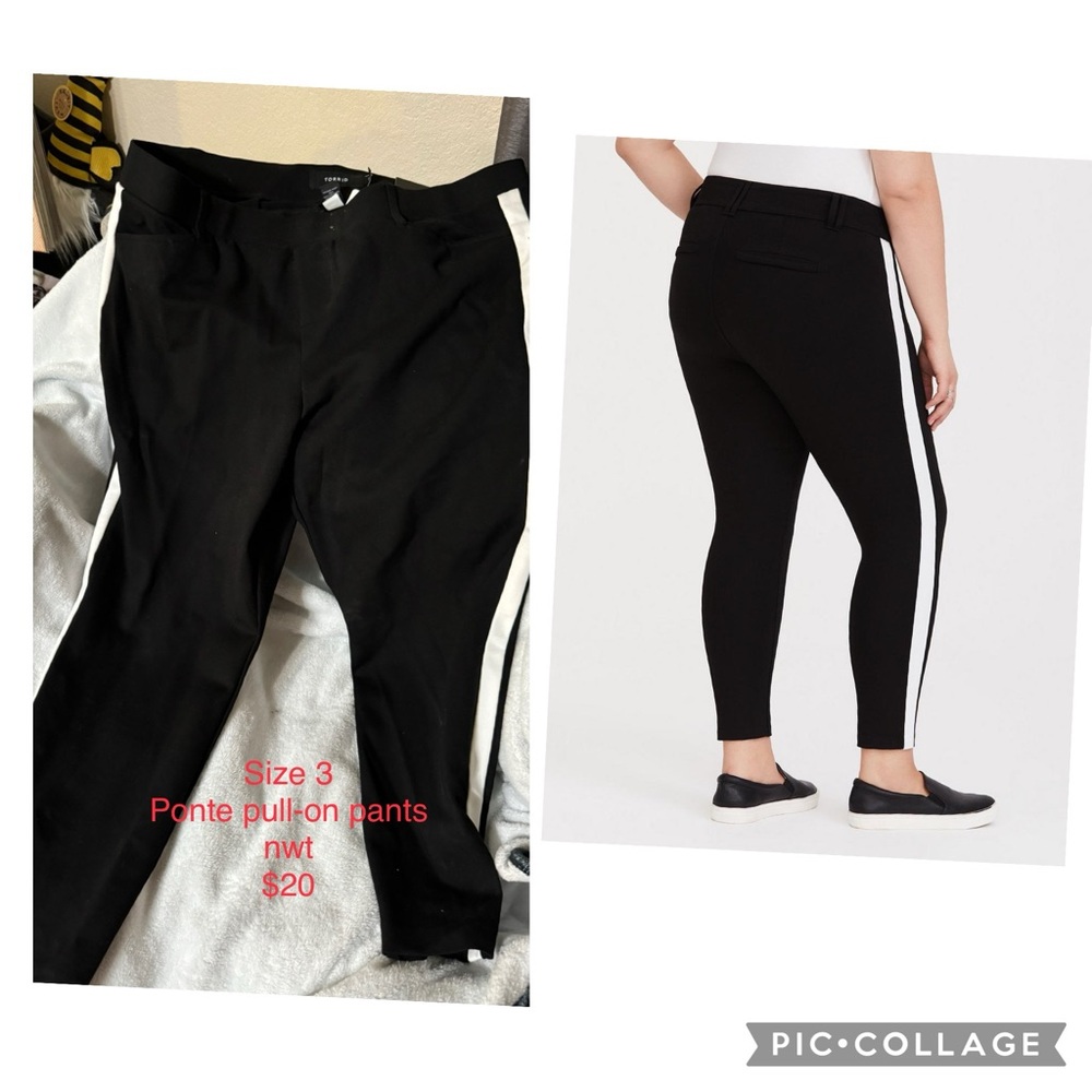 Tux strip ponte pull on pants by torrid
